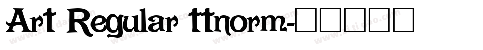 Art Regular ttnorm字体转换